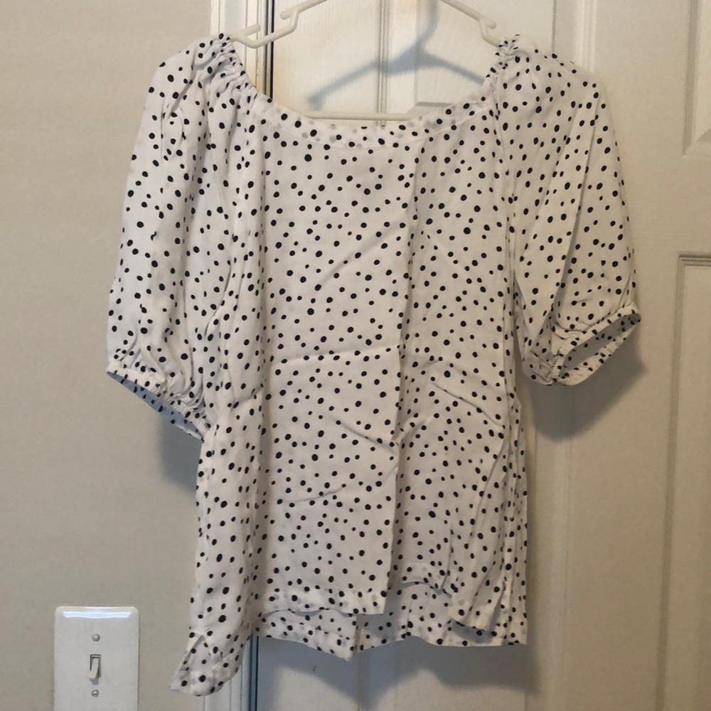 LOFT Polka dotted blouse